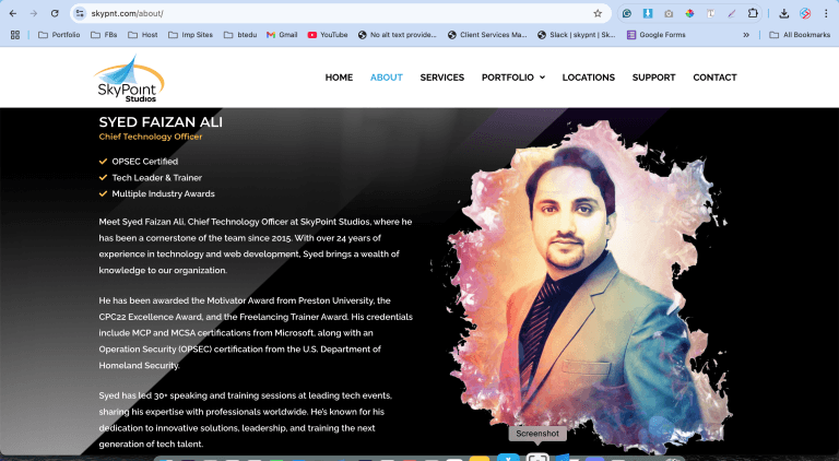 From Freelancer to CTO: Syed Faizan Ali Appointed Chief Technology Officer at Skypoint Studio, USA